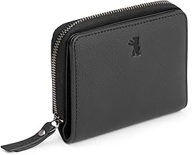 Berliner Bags Premium Geldbörse Sara, Kleine Portemonnaie, Geldbeutel aus Leder, mit TÜV-gepruftem RFID-Schutz, inkl Geschenk-Box, für Damen - Schwarz