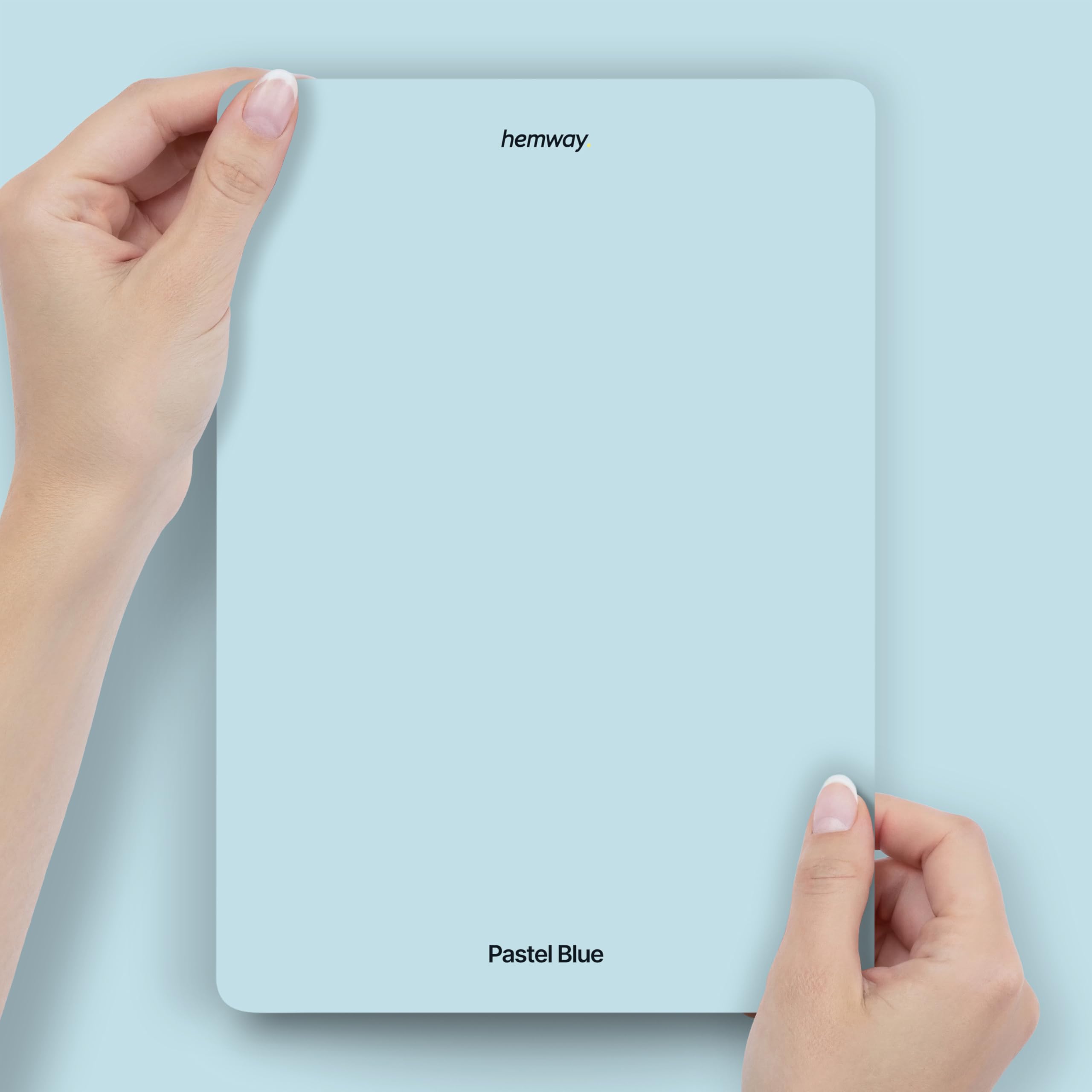 Hemway Pastel Blue Peel & Stick Sample Chalk Paint | A5 Accurate Colour Swatch, Mess-Free Alternative to Paint Tester Pots, Easy To Use, Eco-friendly, for Interior Furniture & Walls