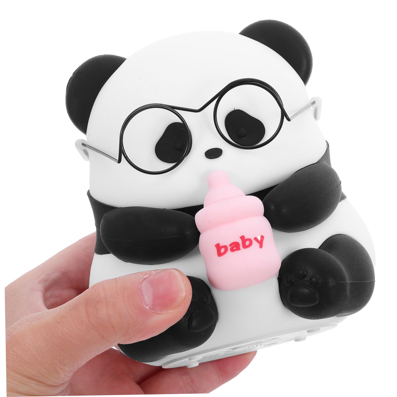 NUOBESTY Lámpara de Noche Infantil de Silicona Recargable con Luz LED Diseño de Panda y Seguro para Dormitorios y Escritorios Luz Portátil