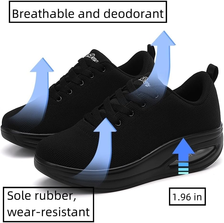 Walking Shoes for Women Air Cushion Nurse Slip Resistant Work Running Sneakers Food... - Image 4