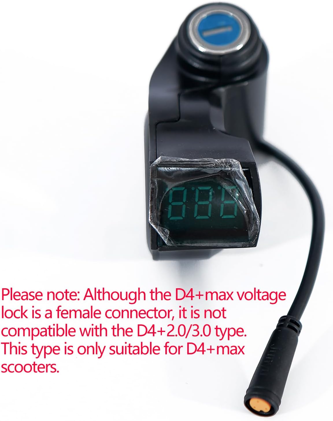 NANROBOT Scooter LED LCD Digital Display Voltmeter and Ignition Lock with Key