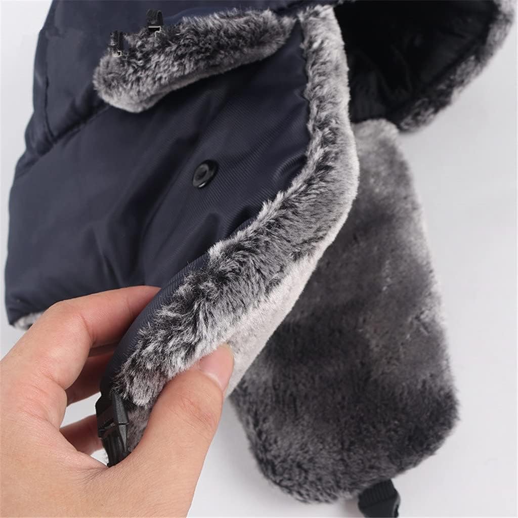 Men's Winter Thermal Bomber Hats Men Women Earflap Ski Cap Thick Trapper Hat Snow Caps (3 Pack)，3-Pack