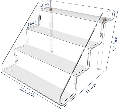 Miniatura 9 de Sezanrpt Juego de 2 soportes de exhibición de acrílico transparente organizador de perfume y almacenamiento soporte de acrílico para cupcakes