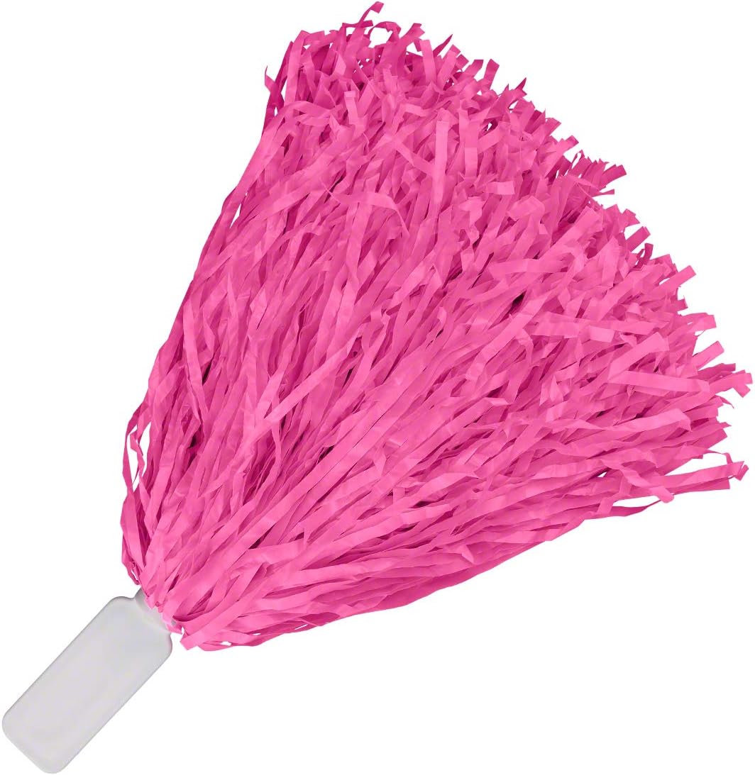 Set of 12 Economy Pink Pom Poms (Non-Light Up)