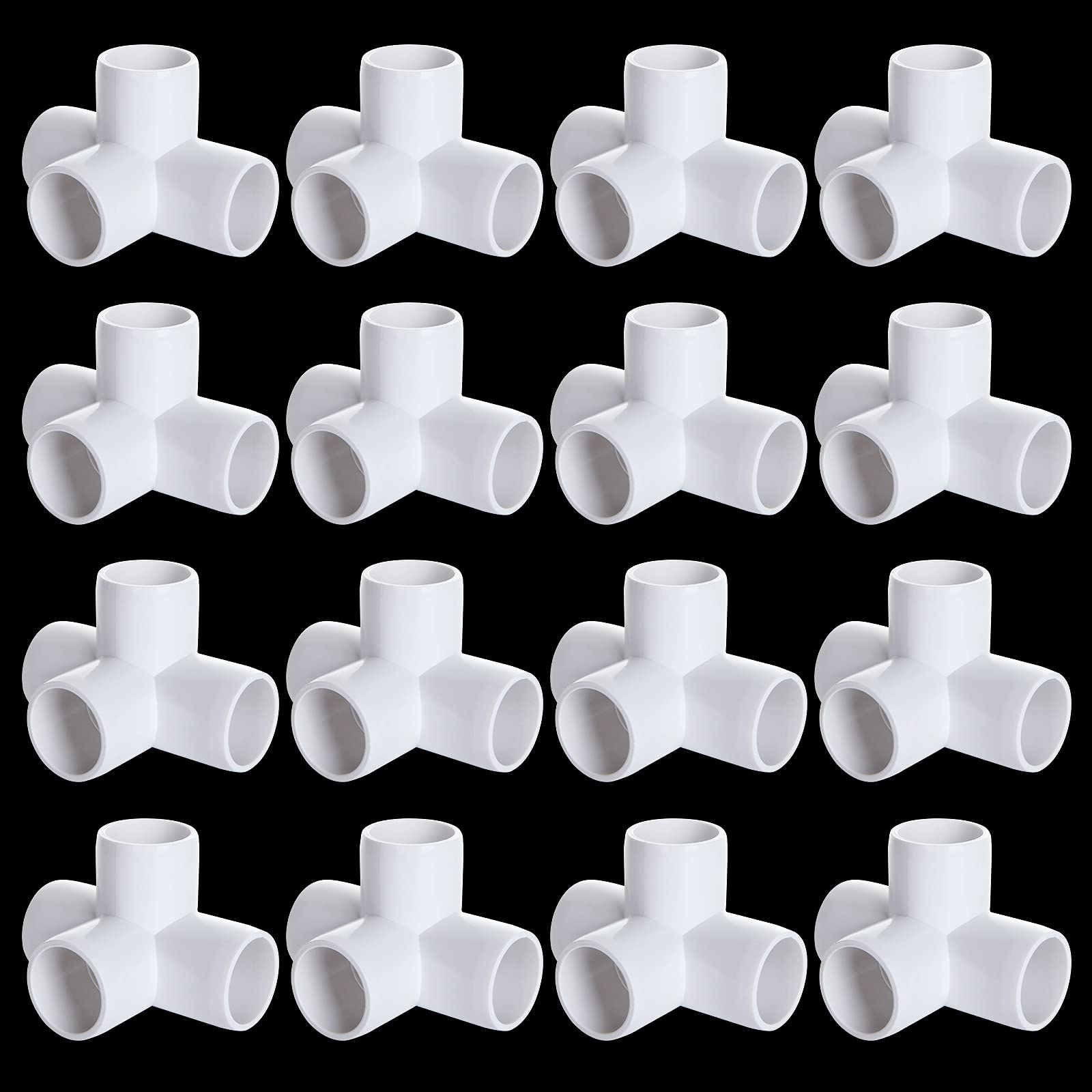 Buy 16 Pack 3/4" 4Way PVC Fitting Elbow Furniture Grade PVC Pipe