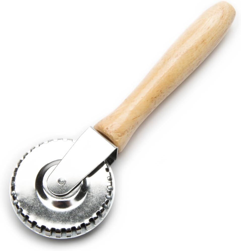 5543 Pastry Crimper, Stainless Steel and Wood
