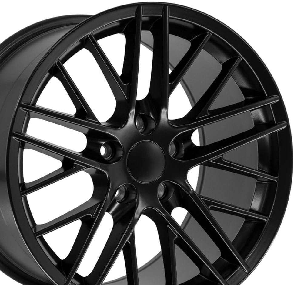 OE Wheels CV08A 18 Inch Rim Fits Corvette C6 ZR1 Style 5x120.65 18x10.5 Satin Black - Hollander 5402 (1)