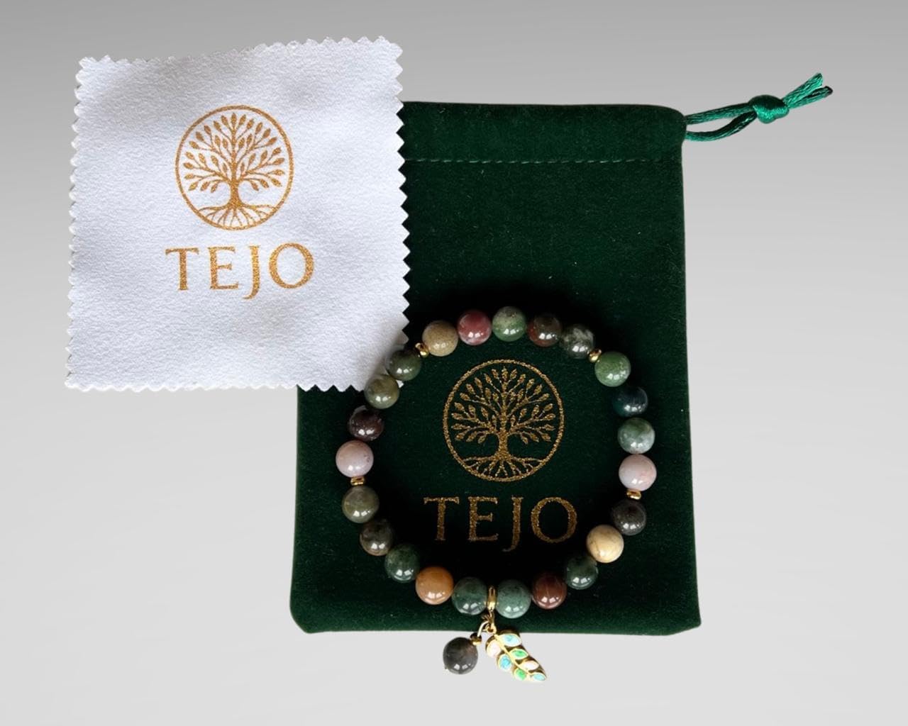 TEJO Natural Stone Beaded Bracelet – Handmade Energy Healing Bracelet for Men & Women, Yoga Chakra Jewelry Gift - Image 2
