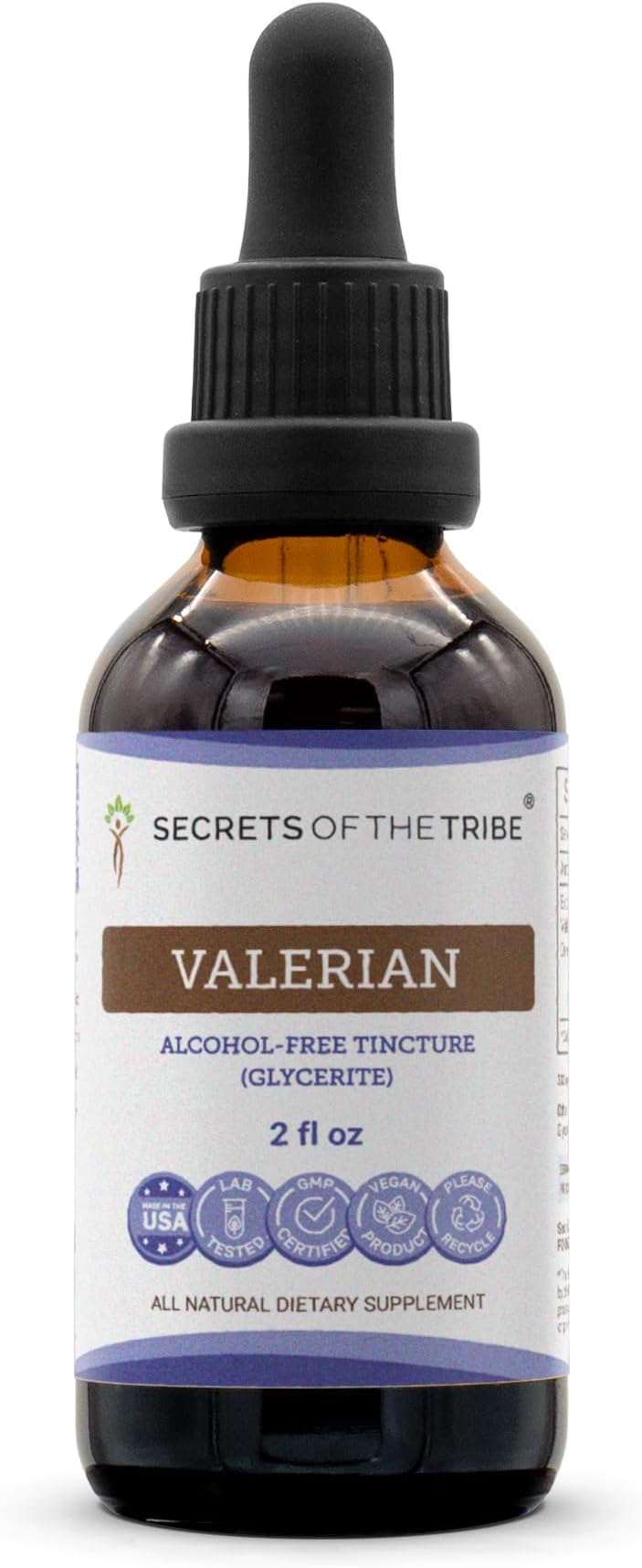 Valerian Alcohol-Free Tincture (Glycerite) 675 mg Organic Valerian (Valeriana Officinalis) Dried Root (2 Fl Oz) Sleep Support Supplement