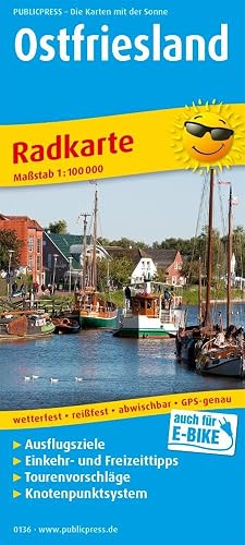 Ostfriesland: Radkarte mit Ausflugszielen, Einkehr- &amp; Freizeittipps, reissfest, wetterfest, abwischbar. 1:100000 (Radkarte: RK)
