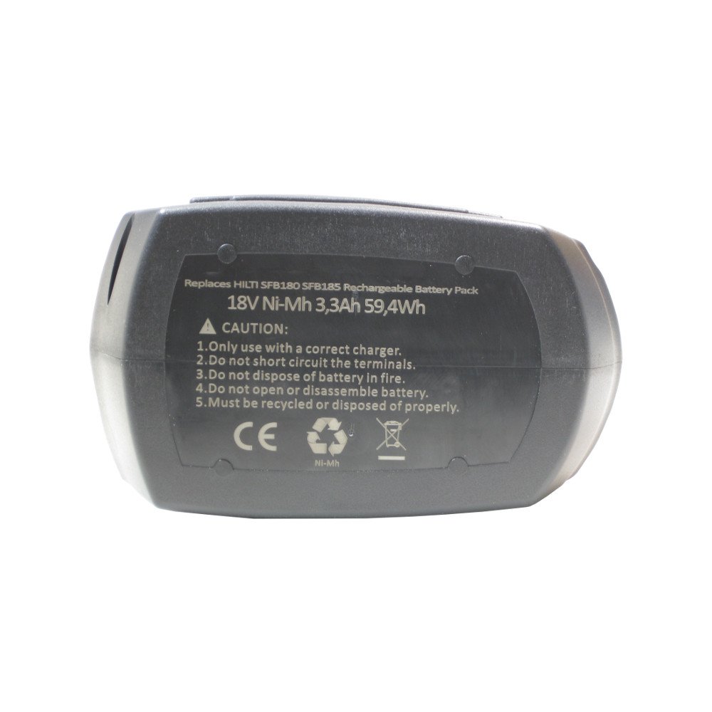 2 x Boutique Trade Batterie NiMH Haute Performance, 18 V 3300 mAh 59,4 WH Remplace Hilti sfb180 sfb185 pour Hilti sf180 sf180 de A sf180 a sfh181 sfh181 de A sfh181 a SF4000 SF4000 de A sf4000 a