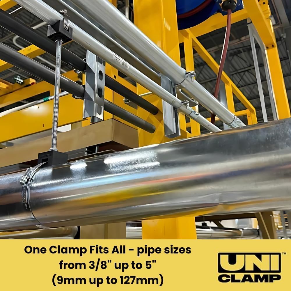 V-BAT™ Pipe Clamp Kit – 3/8" to 5" Universal Flat Mount Clamp with Nylon or Stainless Strapping – Optional HDPE Sleeve – 10-Pack or 100-Pack – Made in USA (V-BAT + Stainless Strap, 10)