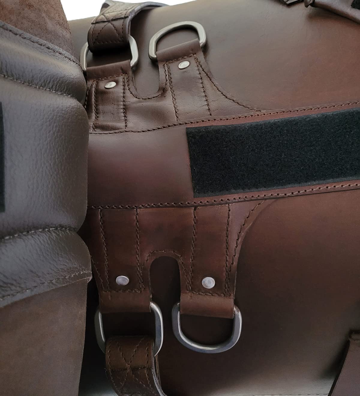 A&M Reitsport Baumloser Westernsattel Portland aus geöltem Büffelleder mit Klettkissen, Größe:17 Zoll