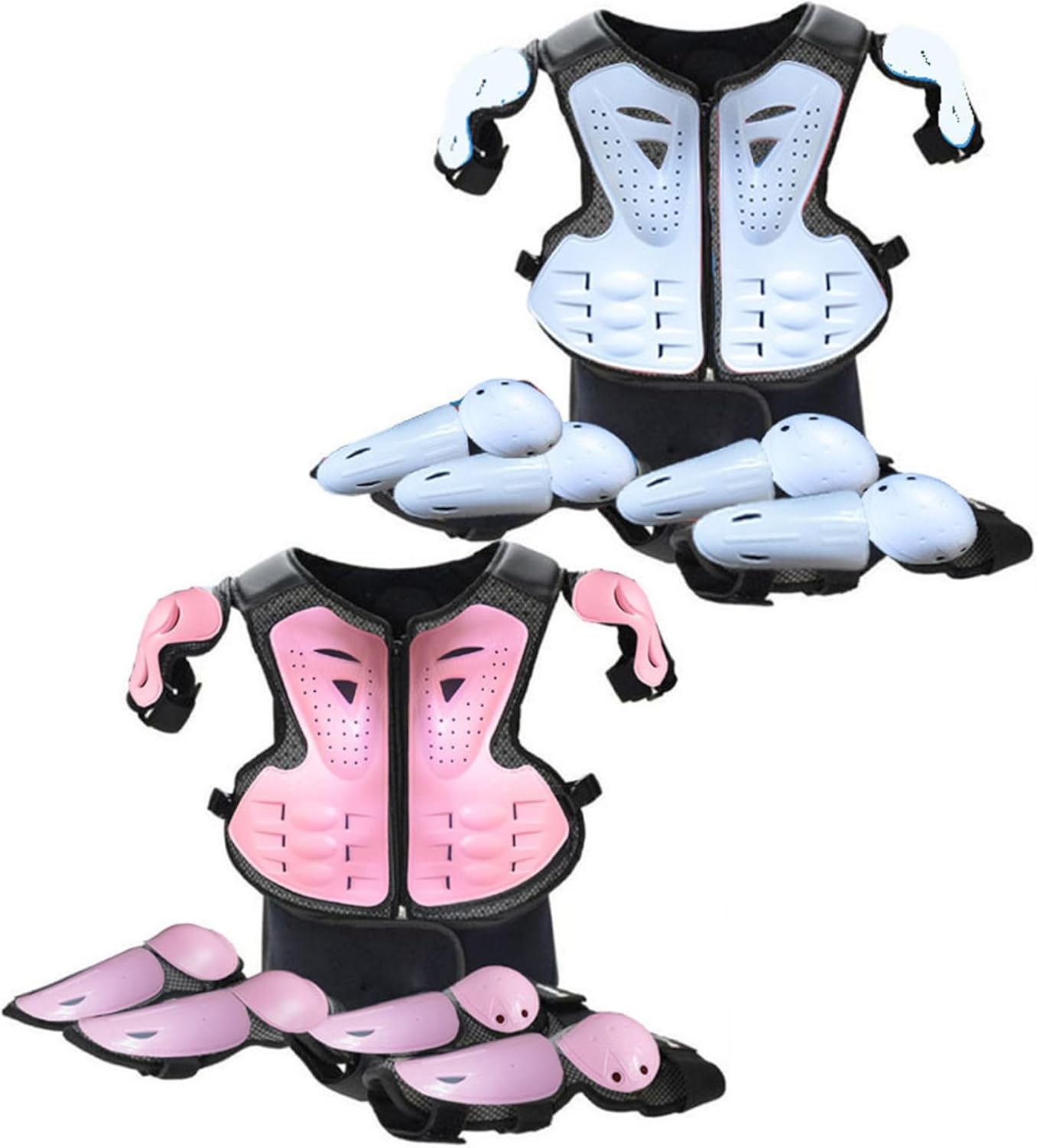 Kids Dirt Bike Gear, Kids Motorcycle Gear, Breathable Safe Body Armour with Knee & Elbow Pad, Protective Set for Boys, Girls, Body Armour