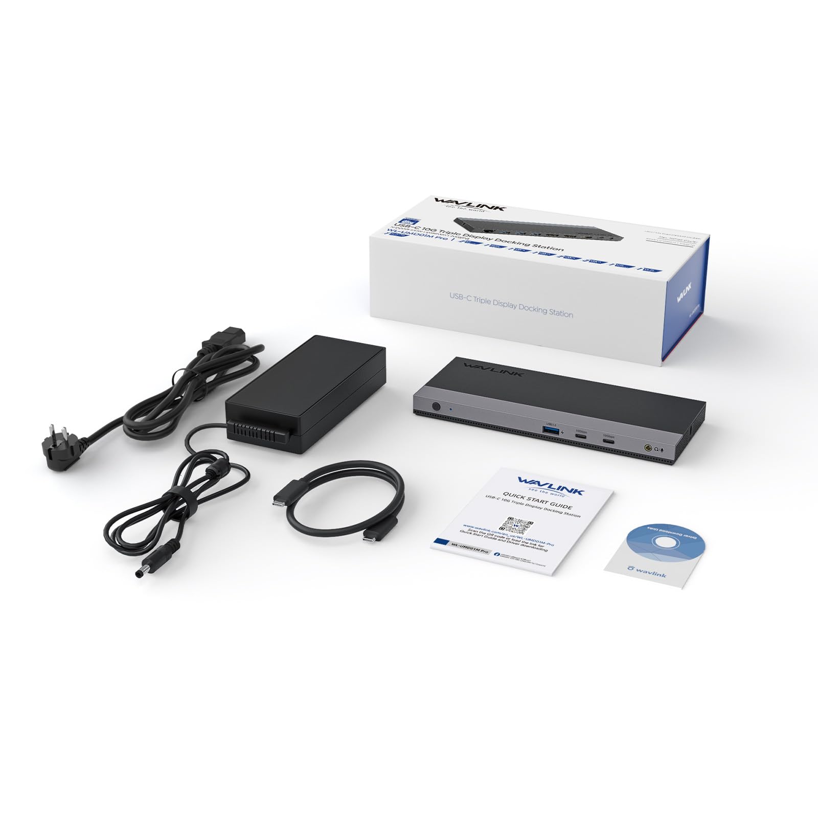 Laptop Docking Station, Docking Station 3 monitore mit 2* DP + HDMI,4K@144Hz,130 W PD-Ladegerät, USB-C/A 10 Gb,3* USB-A 5Gb, Audio, Gigabit-Ethernet,für Dell,HP,Lenovo,Windows System Computer