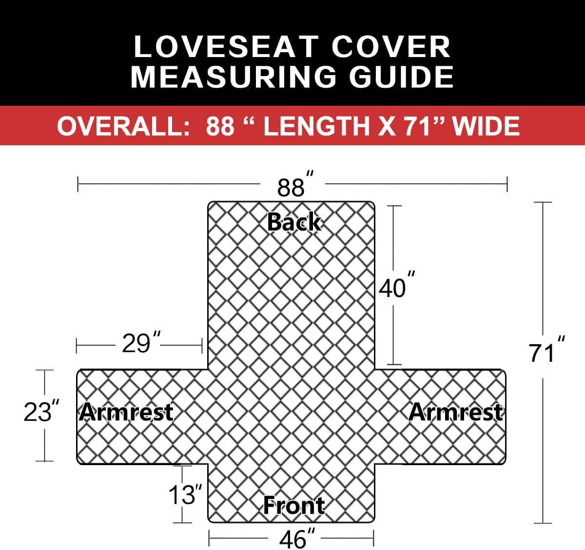 J&V TEXTILES Reversible Couch Cover for 3 Cushion Couch Sofa Cover for Dogs Water Resistant Furniture Protector Cover with Foam Sticks Elastic Straps for Pet Cat (Black/Silver, Love Seat)