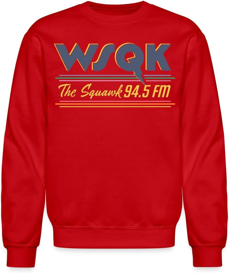 Spreadshirt WSQK The Squawk 94.5 FM Dustin Costume Crewneck Sweatshirt