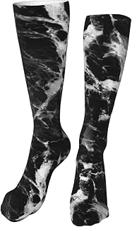 702 Unisex Running Socks Marble Black Work Socks Recycled Men’S Socks Classic Socks For Gifts Climbing 50Cm