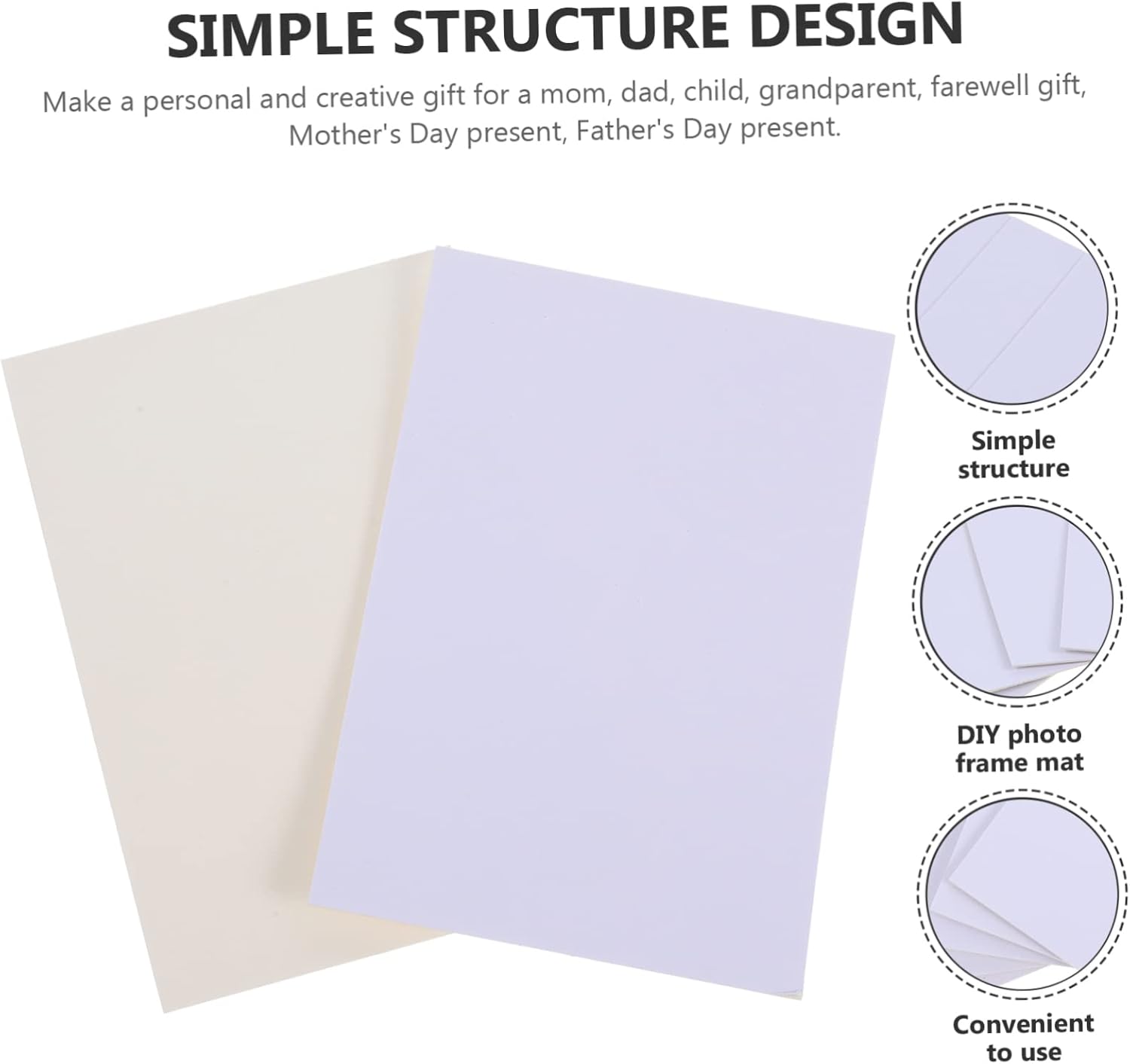 DOITOOL 20pcs Non-Porous Cardboard Matte Board Sheets Mat Board for Frames Pre-Cut Photo Matting