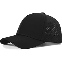 Men Quick Dry Baseball Cap Laser Cut Mesh Ball Curved Brim Snapback Hat