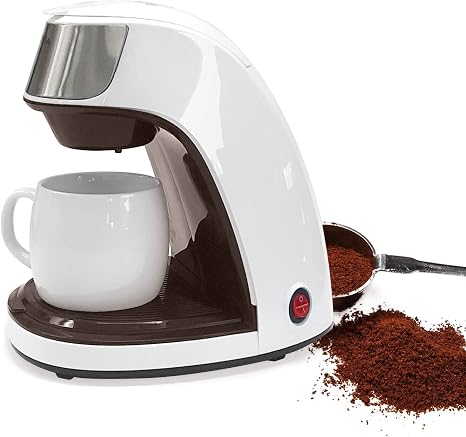 Amazon.com: Cafetera de una sola porción para café molido, de acero  inoxidable, pequeña cafetera de goteo para oficina, uso doméstico, cafetera  y tetera : Hogar y Cocina