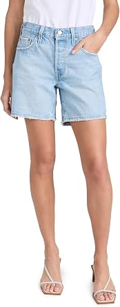Levis Womens 501 Mid Thigh Shorts Light-Weight