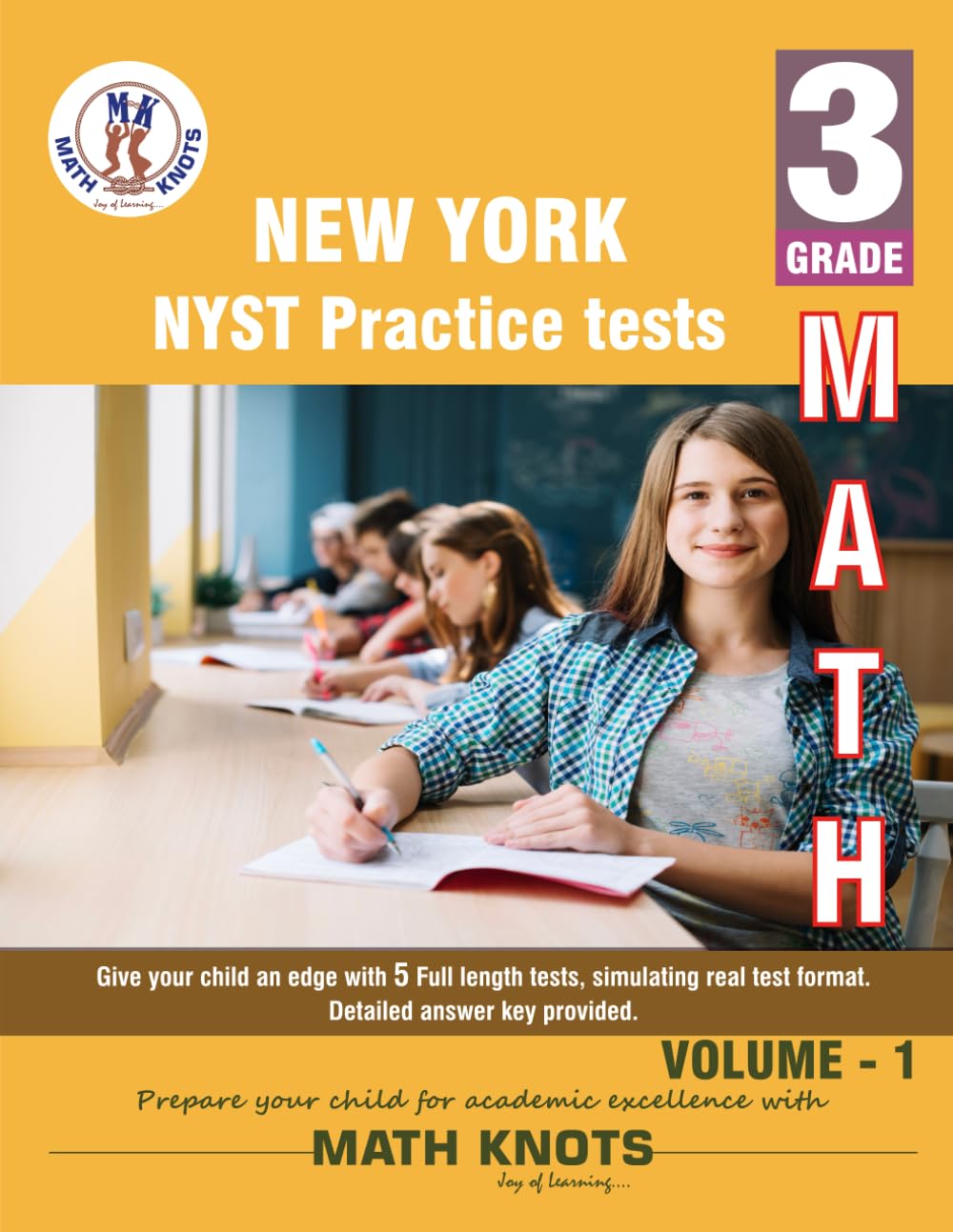 New York State Test Prep (NYST) , 3rd Grade MATH Practice Tests ,Volume 1
