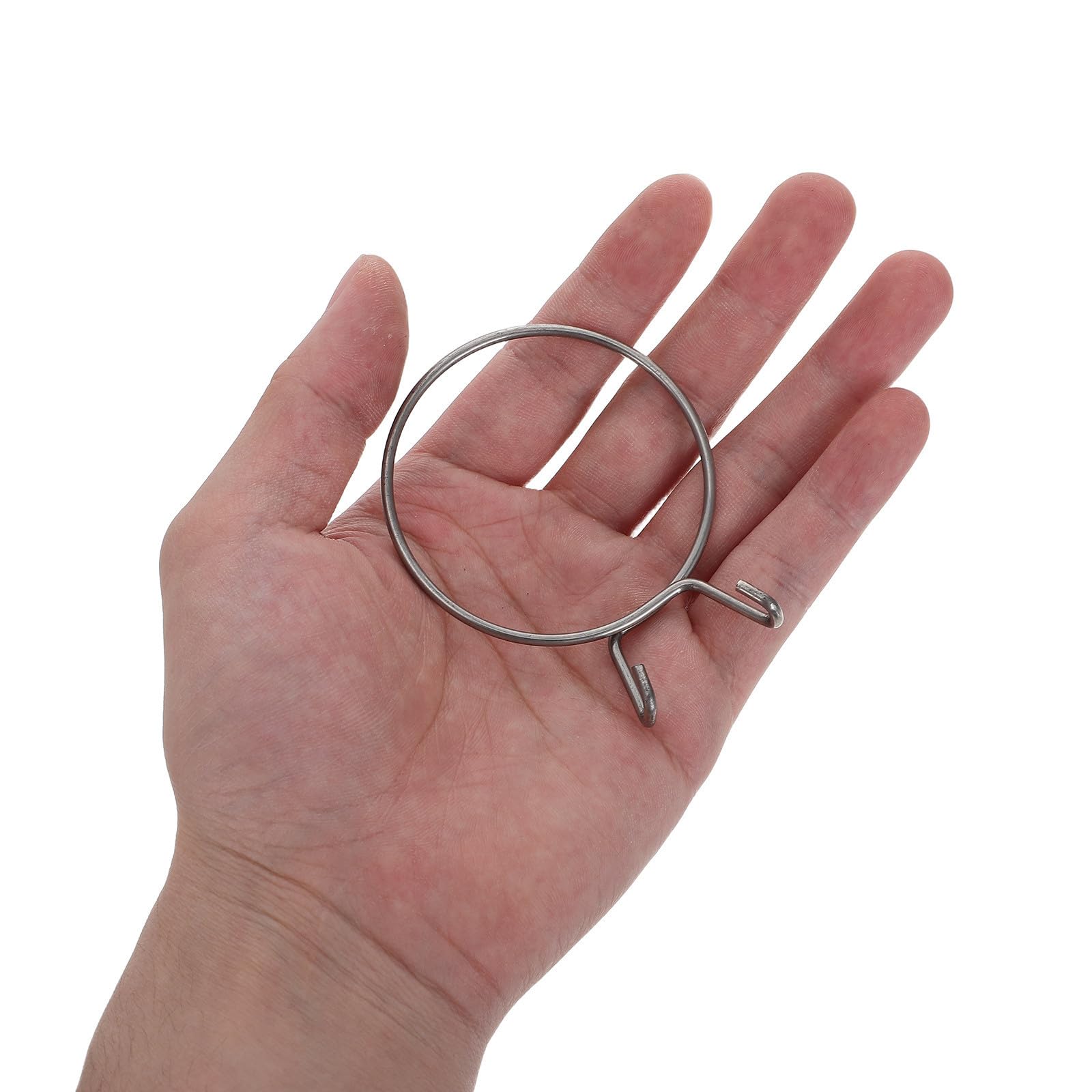 Kichvoe 16 Pièces Crochet de Fixation en Acier Inoxydable Argenté pour Bouteille d'eau D'oiseau, Installation Sécurisée et Facile, Adapté aux Colliers de 60-65 Mm
