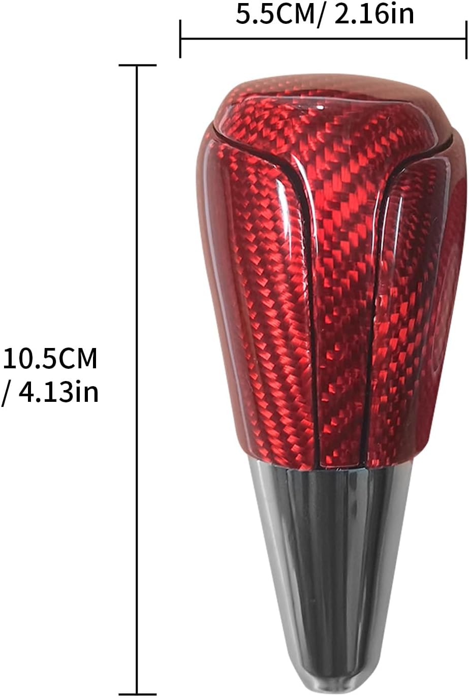 Compatible with Carbon Fiber Gear Shift Knob Head Cover Automotive Shift Lever Modified Decoration for Toyota Camry Corolla Highlander RAV4 (Red)