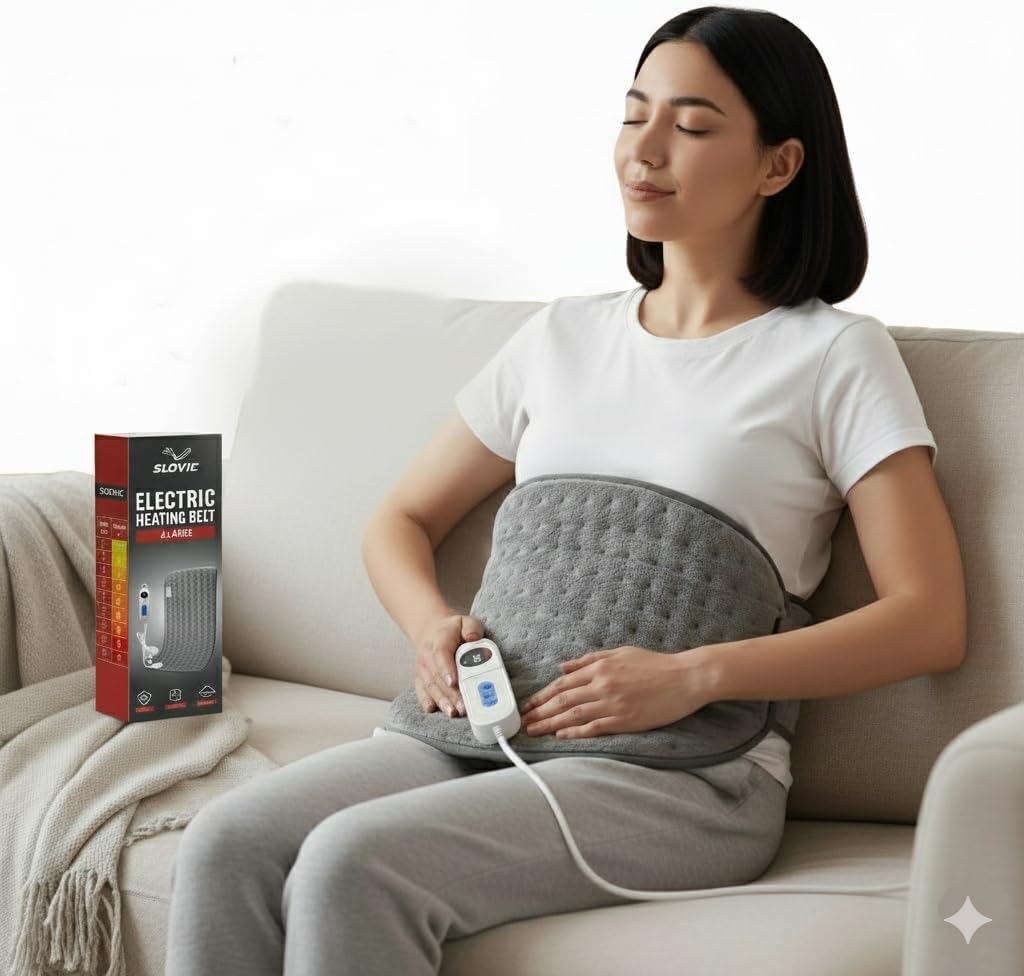 Slovic XL Heating Pad for Back Pain, Period Cramps, Knee Pain Relief, Shoulder Pain, Legs/Plus Size Orthopedic Dynamic Heater for Therapy| Electric Heating Pad for Pain Relief| Hot Bag for Period Pain