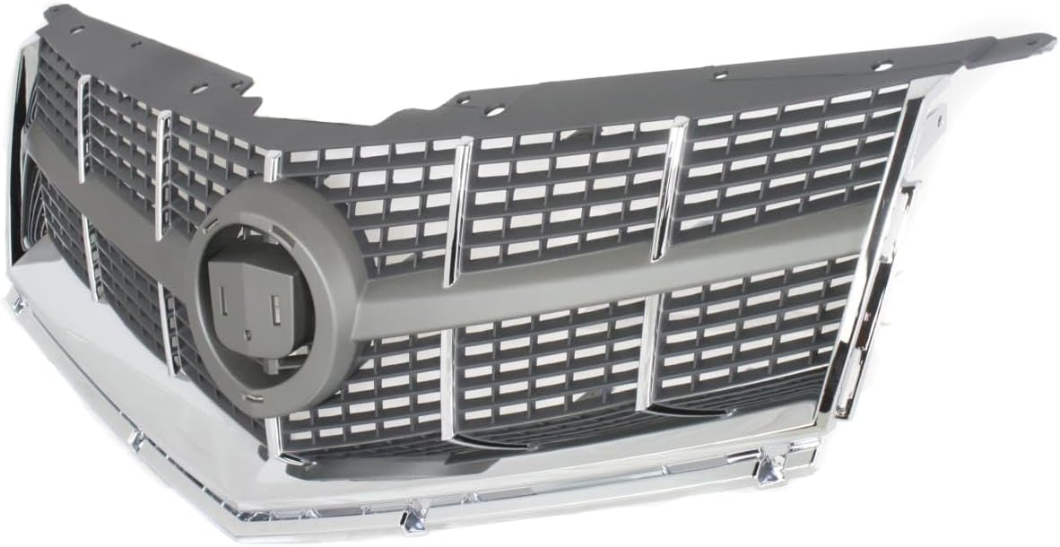Front Grille Assembly Gray Shell and Insert Compatible with Cadillac SRX 2010-2012 | DIRECT REPLACEMENT | 25778321 | GM1200629
