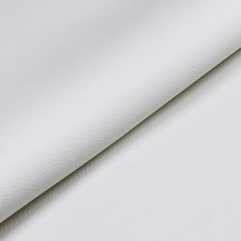 Vinyl Upholstery Fabric,Marine Vinyl Faux Leather for Chair,Sofa,Boat RepairWhite, 96inchx55inch