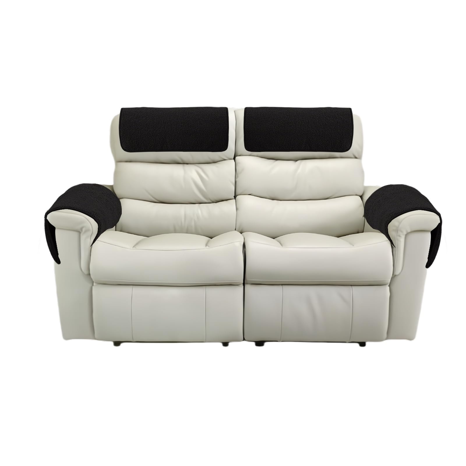 GYHH Sofa Armchair Covers for Arms, Nonslip Sofa Headrest Cover Sherpa Arm Covers with Pockets for Recliner Chair Armchair Slipcovers Furniture Protector