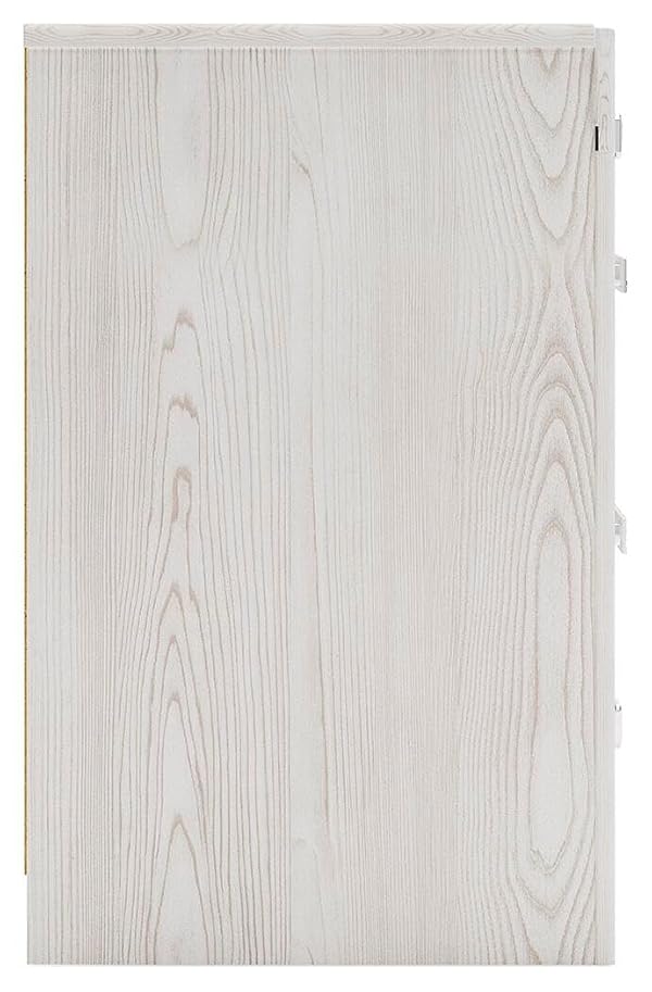 Signature Design by Ashley Altyra Contemporary Nightstand with 2 Storage Drawers, USB and Wireless Charging, Chrome-Tone Handles, Wood, 24.41" High, White by Signature Design by Ashley - Image 7