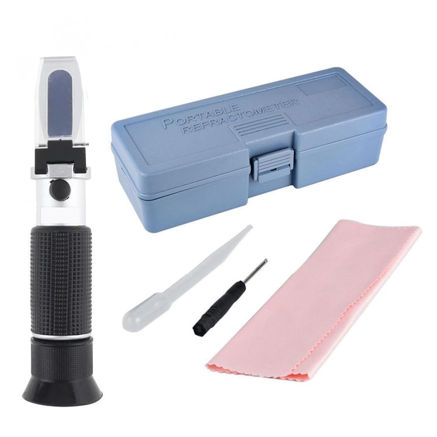 Home Use Hand Refractometer,Hydrometer in Wine Making and Beer Brewing, Homebrew Kit,Urea Concentration,of Sugar Content Test(Soy Milk Concentration Meter)