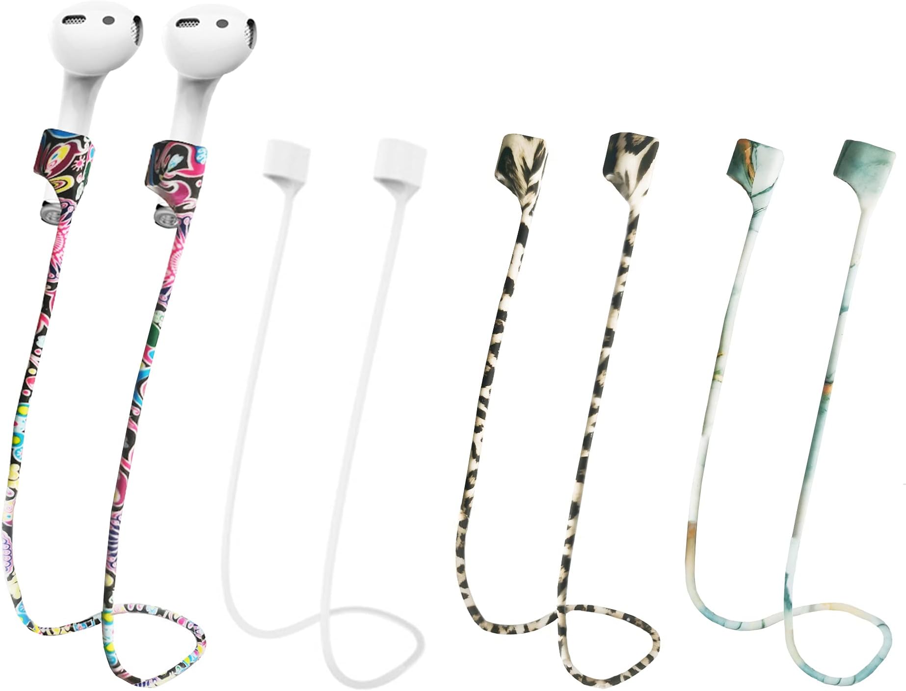 Magnetic Anti-Lost Straps for AirPods,Colorful Soft Silicone Sports Lanyard, Neck Rope Cord