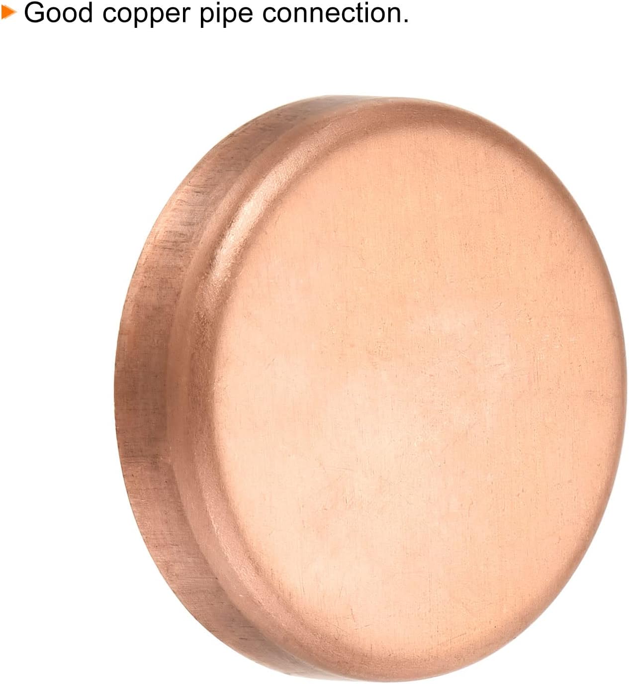MECCANIXITY Copper End Cap Pipe Fitting Sweat Plug Connection 45mm(1.77") ID for Water Pipe Plumbing