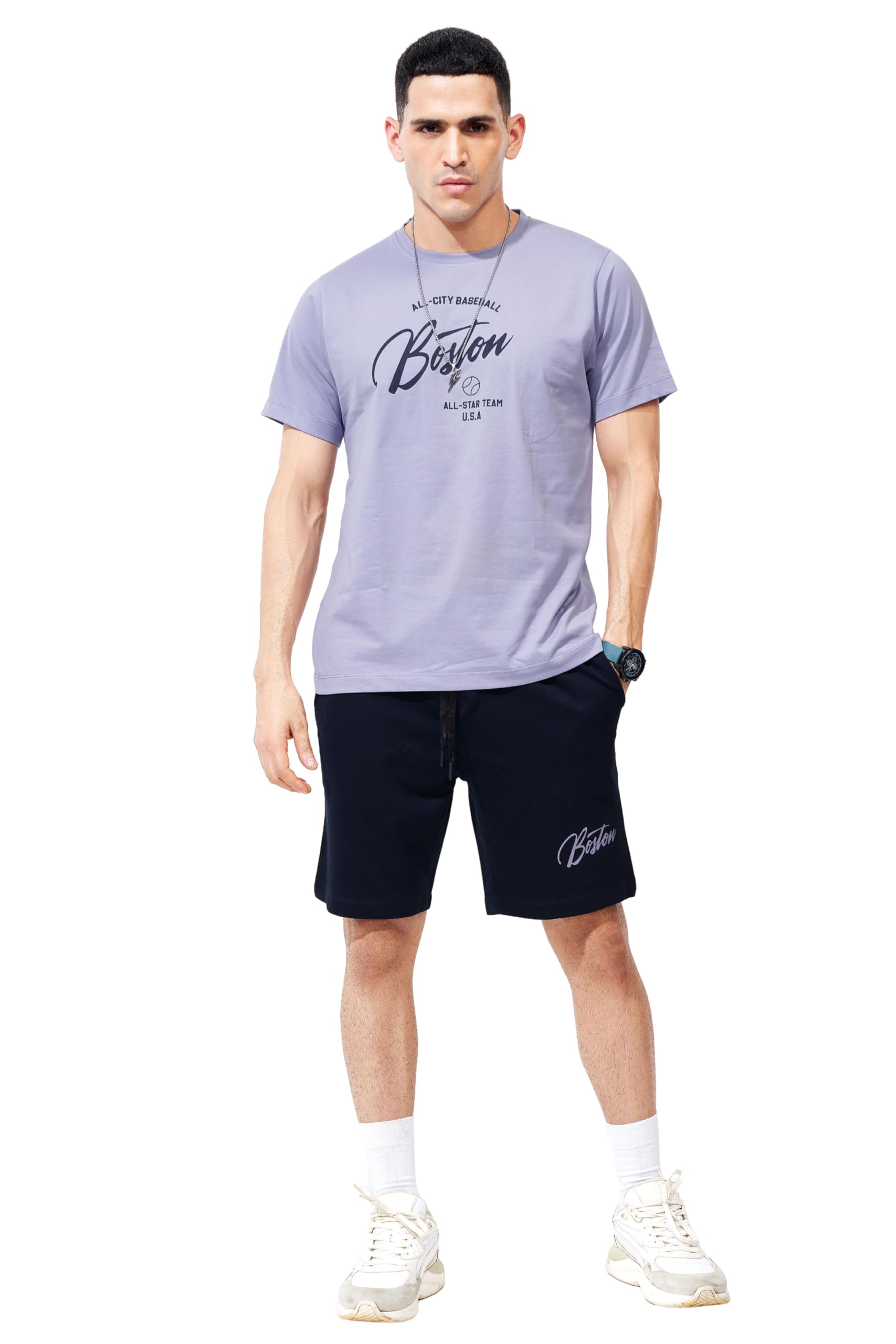 weet Cotton T-Shirt and Shorts Set for Men,Night Wear for Men,Men's Pyjama Set MCS139-picture-33