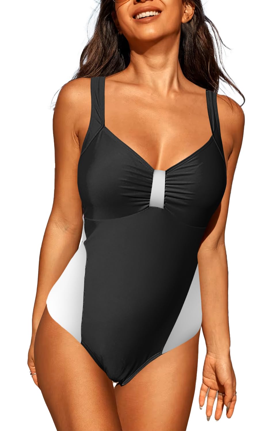 JFAN Mujer Traje de baño de una Pieza Verano V Ropa de Sin Espalda bañador Monokini con Lazo One Piece Bañador para Mujer