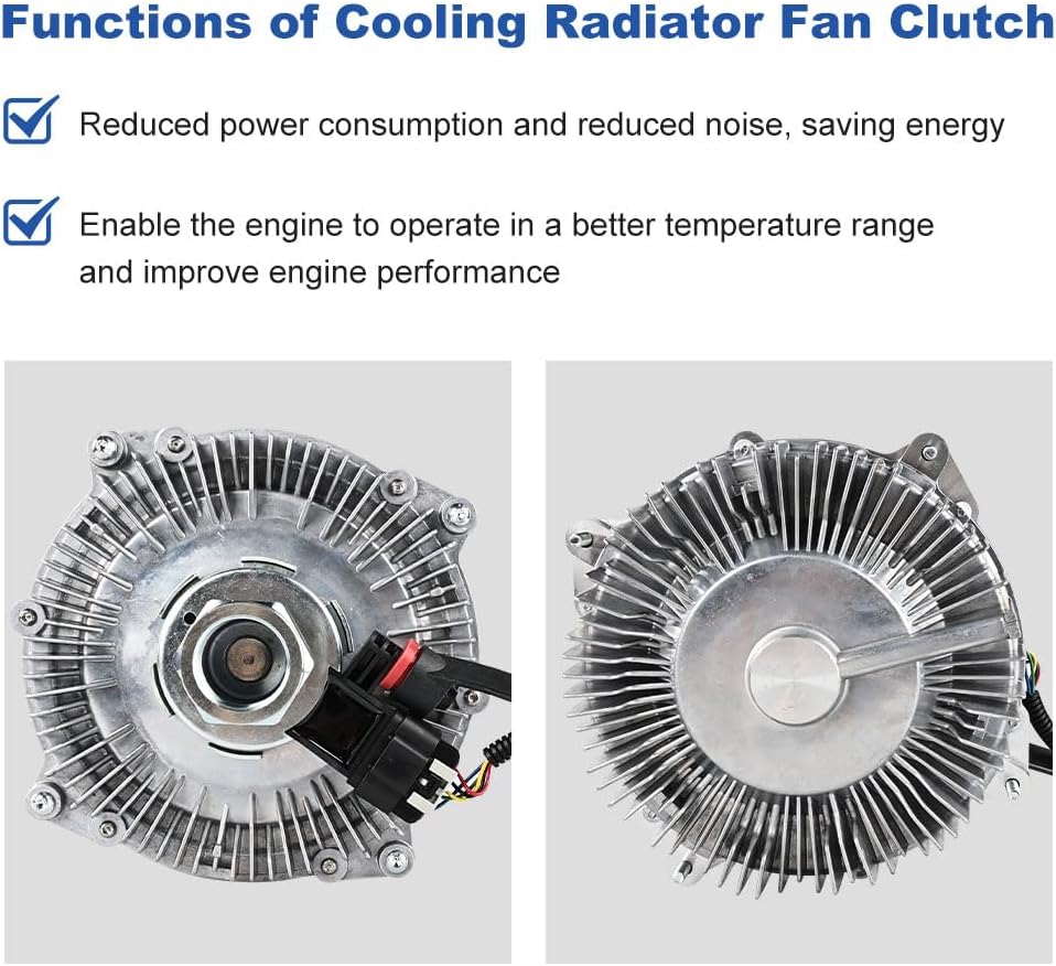 Cooling Radiator Fan Clutch Compatible with Chevy Silverado 2500HD 3500HD GMC Sierra 2500HD 3500HD 2015-2016 V8 6.6L Replacement for 23134137