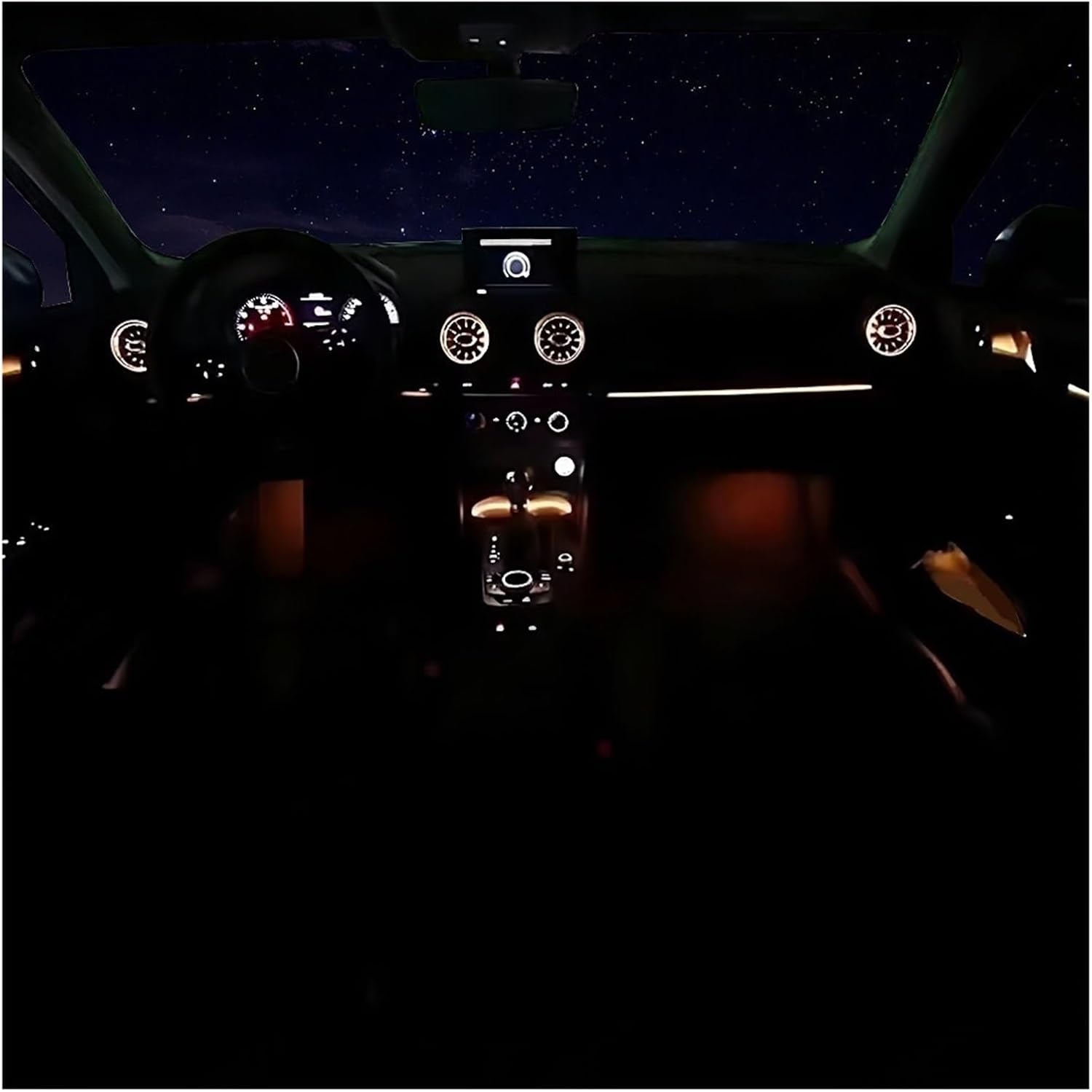 256 Colors LED Air Vents Compatible For Audi A3 S3 RS3 8V 8Y 8P 2004-2020 APP Control Car AC Conditioner Turbo Outlet Ambient Light Refit(2013-2020 A3,A3 EQS APP Vent)