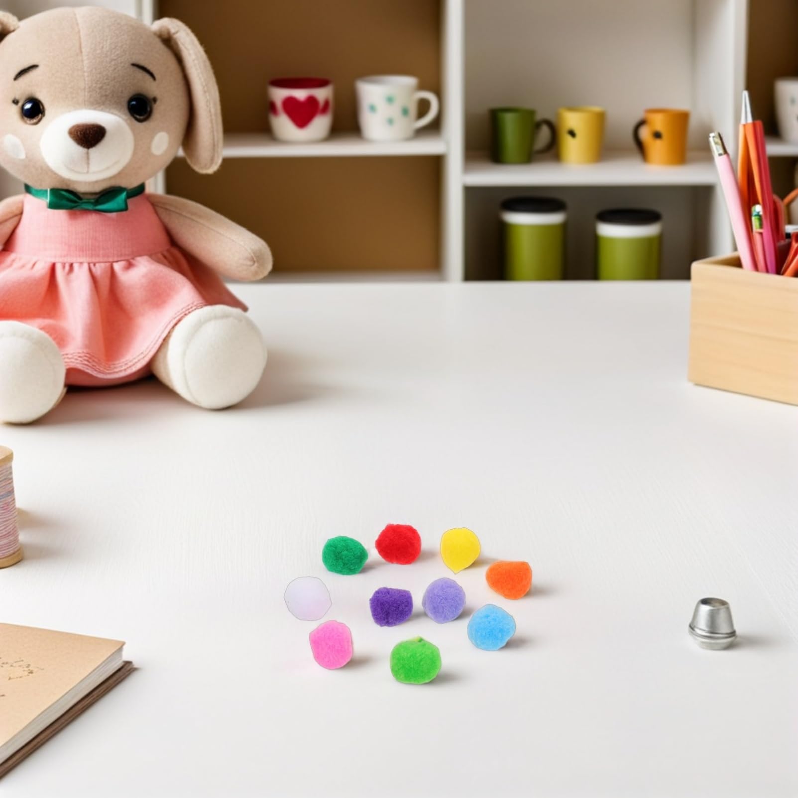 Pompons Doux 3cm en Peluche 1000 Pièces pour Loisirs Créatifs