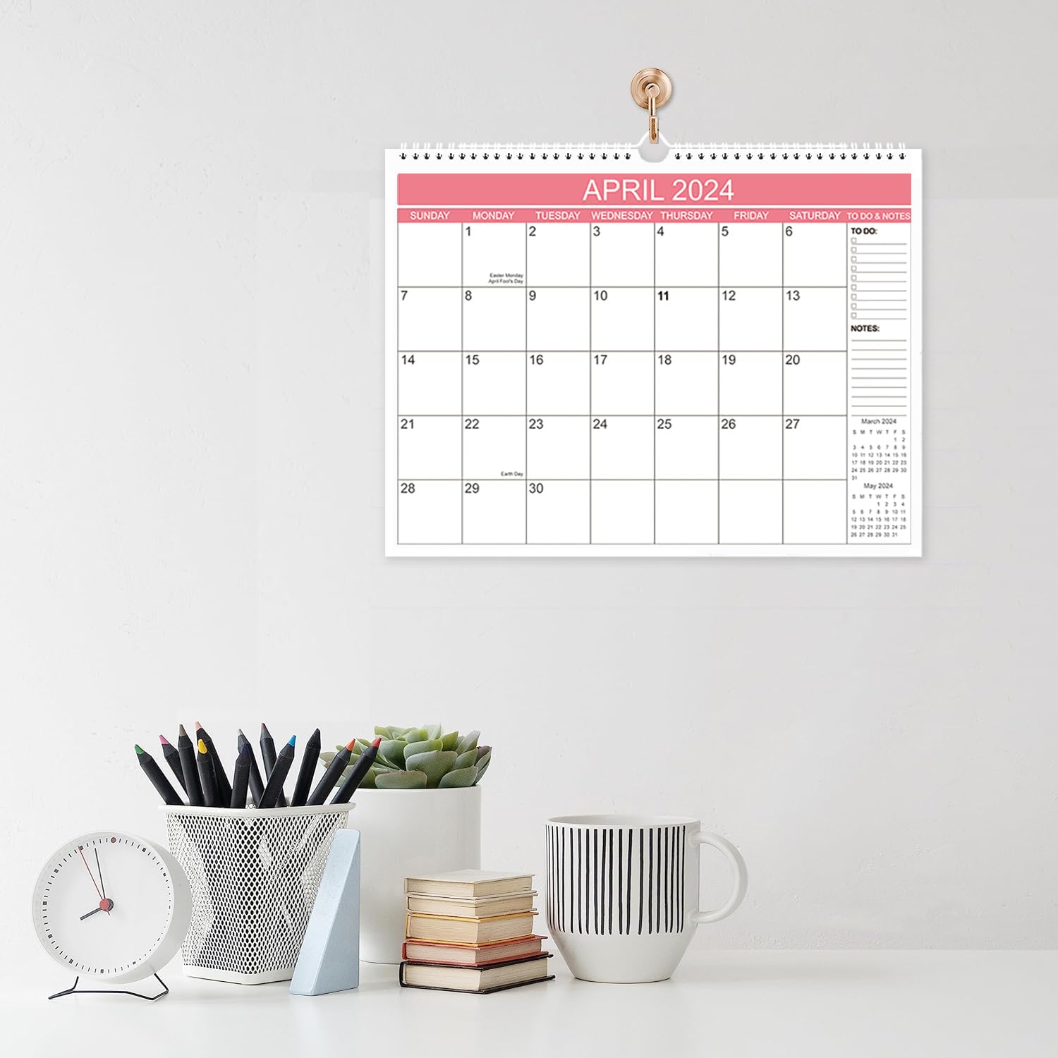Calendario De Pared 2024 Grande | Enero A Diciembre 2024 | 14.8 X 11.5 ...