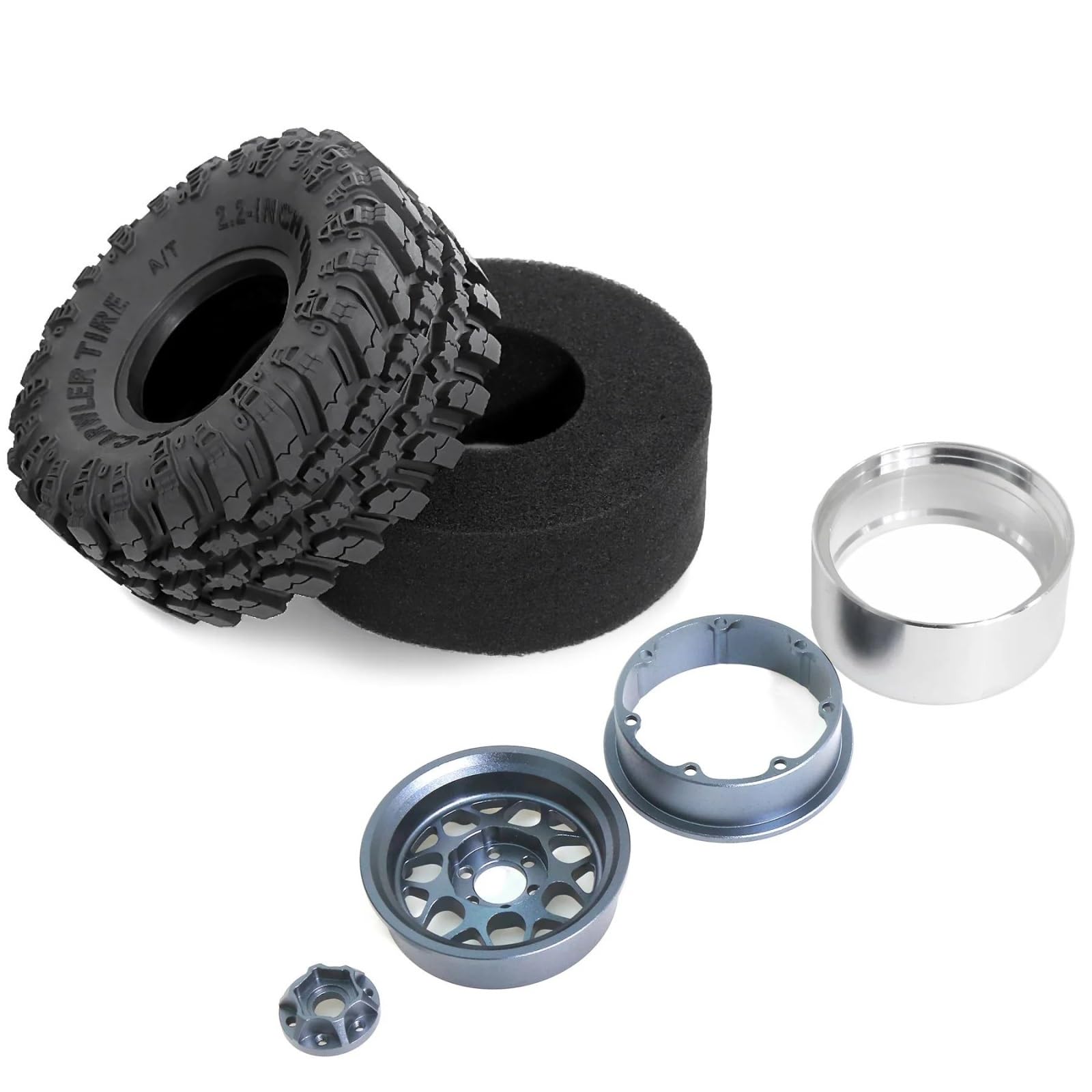 Pneumatici Cingolati 2,2" Per Traxxas Per Auto TRX4 1/10 1/8 Rc RC