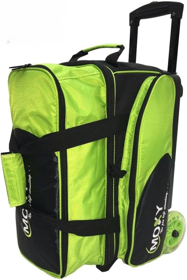 Moxy Bowling Products Blade Premium Double Roller Bowling Bag- Lime/Black