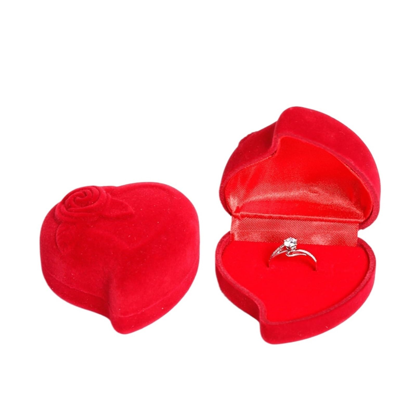 Ring Box Ring Box Lining Jewelry Flocking Flower Design Display For Storage