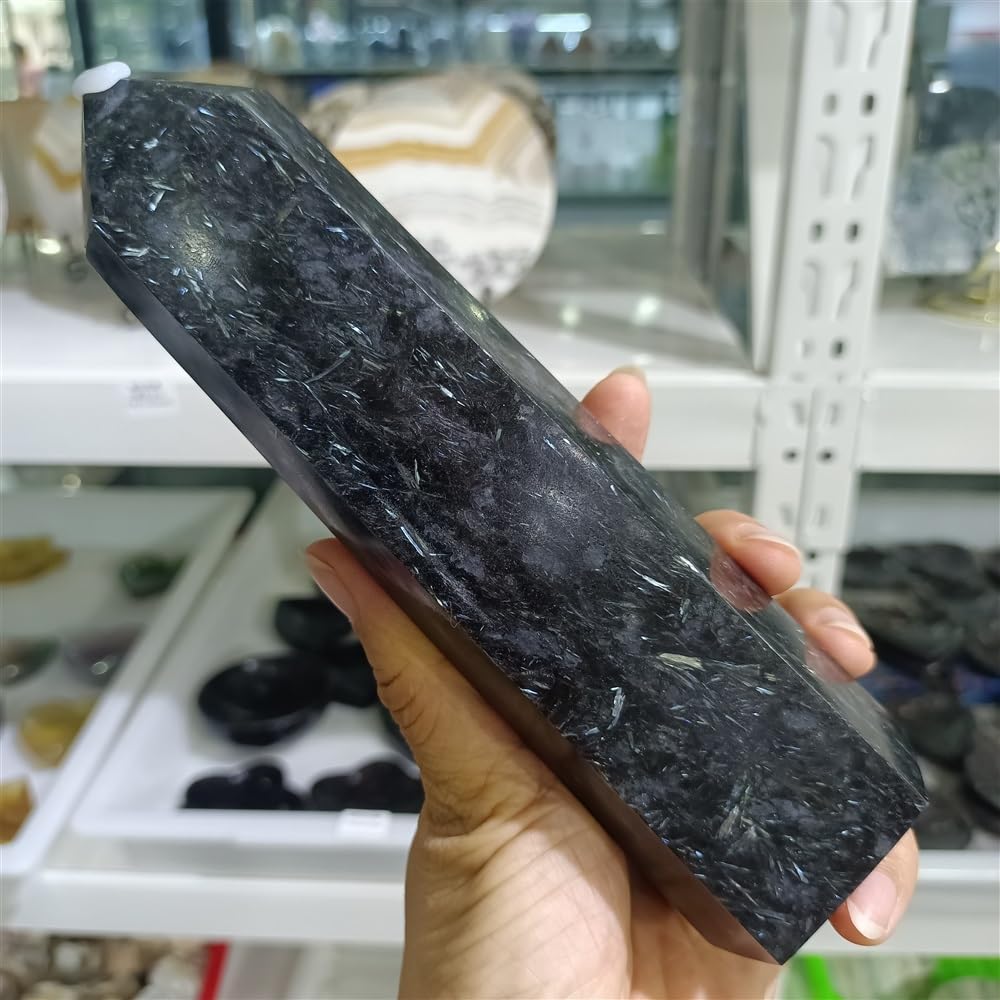 AUOQKQUT Smoke Flower Stone Column Crystal Wand Ore Home Office Decoration Craft Gifts Degaussing Ornaments (Size : 500-600g)