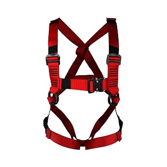 Fusion Climb Backyard Zipline Adventure Kit for Kids 360 Swivel Pulley, Spring Brake, Tree Mount Safe Outdoor Play Set Red, XS/S