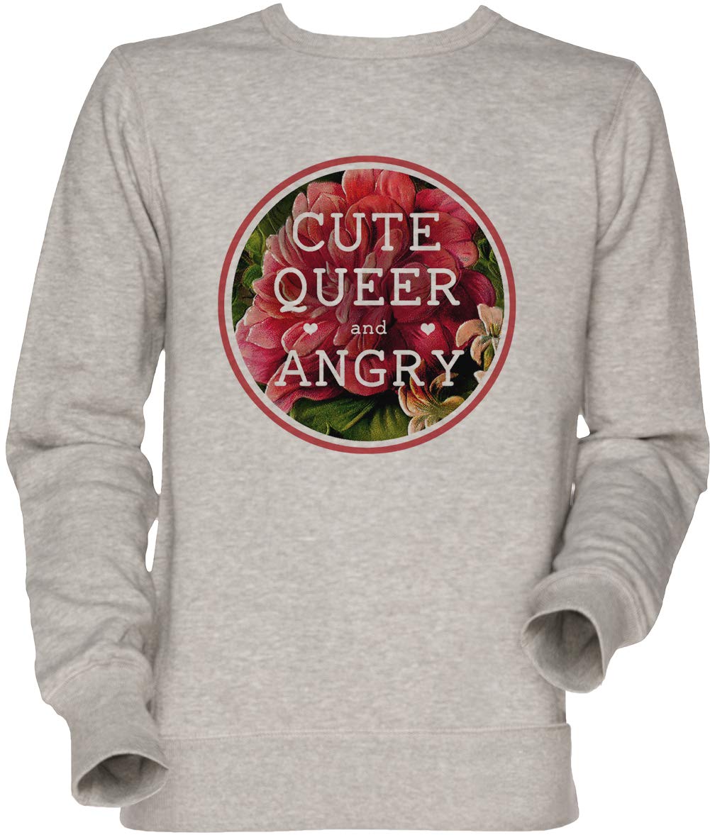 Urocze, Queer and Angry unisex męski sweter damski bluza szary