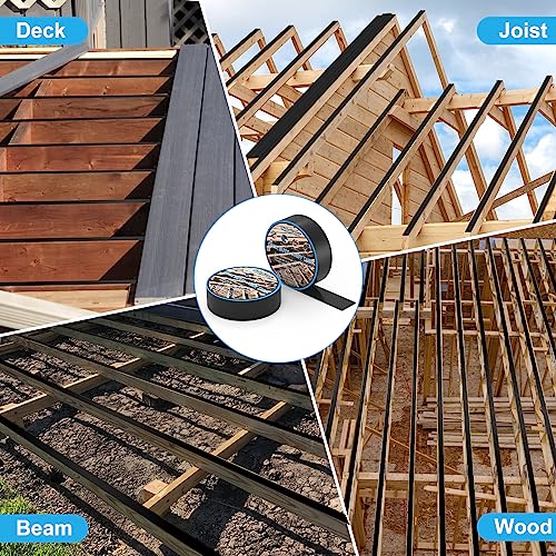 Image of Oududianzi Deck Joist Tape, 1-5 /8 inch x 50' Joist Tape for Decking, Waterproof Seal Antiseptic Butyl Joist Tape,Self-Adhesive Flashing Joist Tape for Wood Decks Beams Roof (2 Roll)